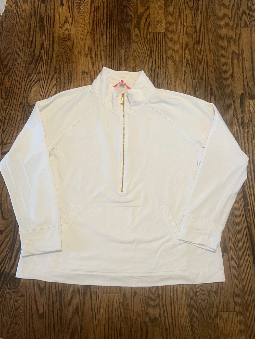 Lilly Pulitzer White Quarter-Zip Pullover Sweatshirt